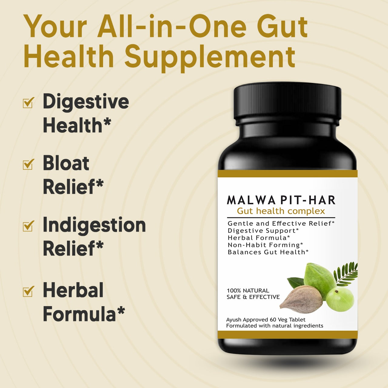 Malwa PIT-HAR | 100% Natural Ayurvedic Tablets