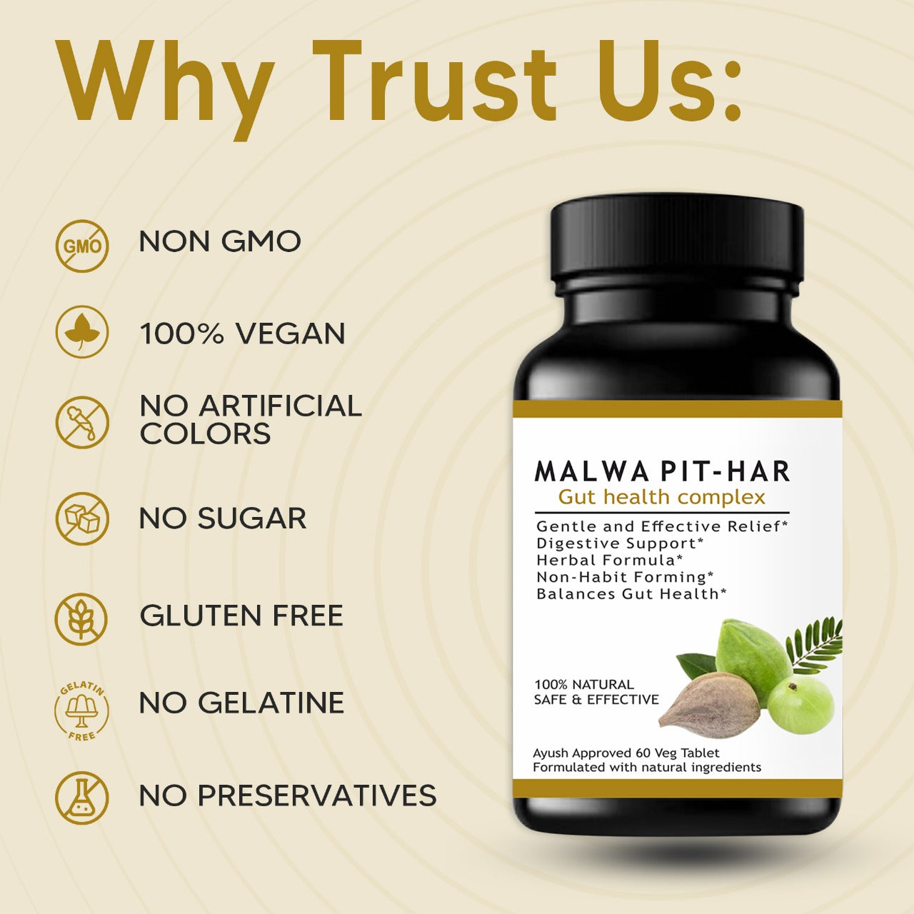 Malwa PIT-HAR | 100% Natural Ayurvedic Tablets